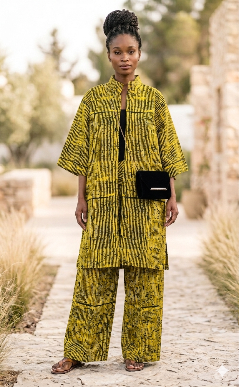 Deborah Kaftan Set – Yellow