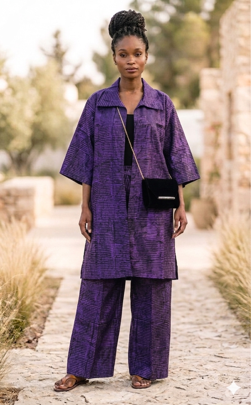 Deborah Kaftan Set – Purple