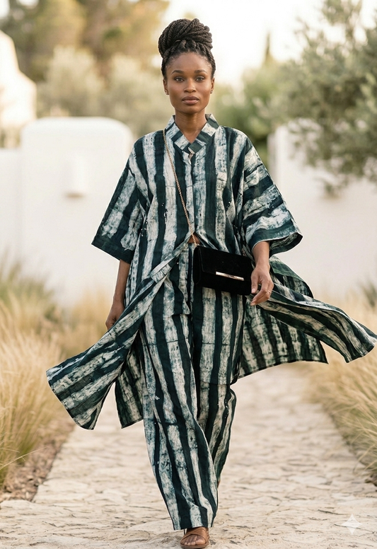 Deborah Kaftan Set –  Dark Green