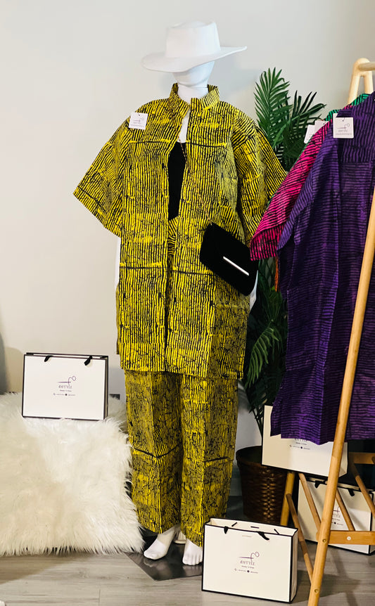 Deborah Kaftan Set – Yellow