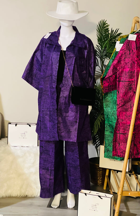 Deborah Kaftan Set – Purple