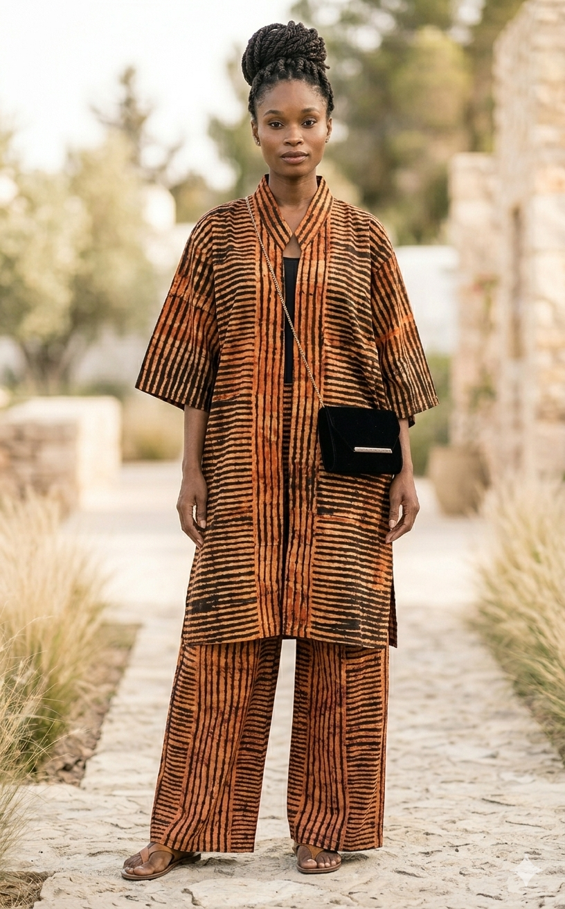 Deborah Kaftan Set – Orange